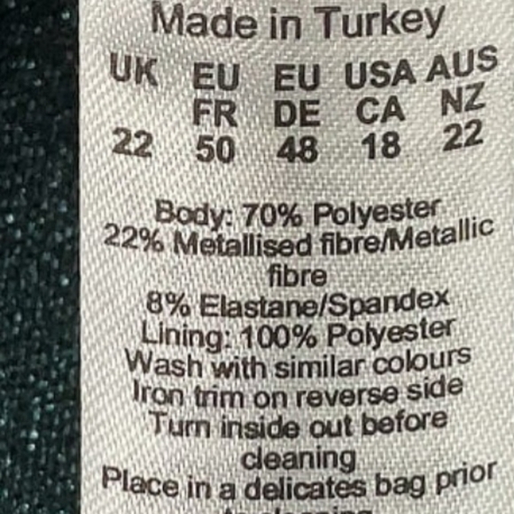 Nasty Gal Inc  Metalic Blazer Size 18 NWT - Picture 6 of 6